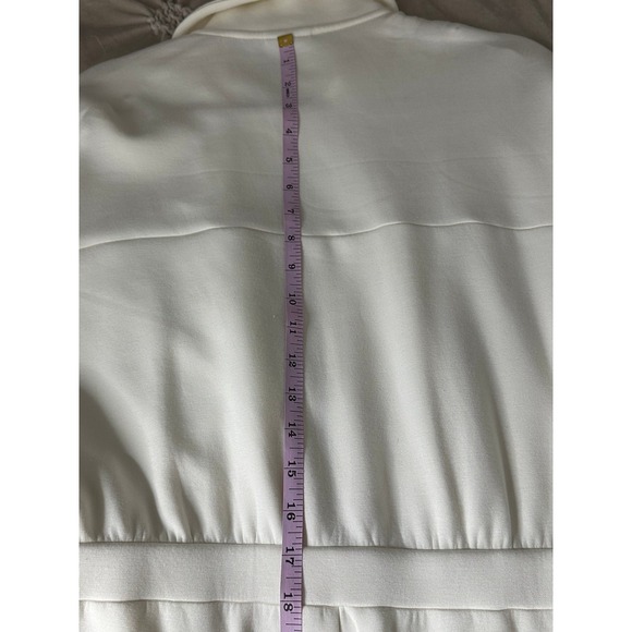 Varley Cream White Full Zip Tracksuit Jumpsuit Jogger Lounge Athleisure Large - Picture 10 of 11